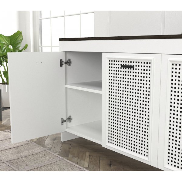 Done skänk - Vit/mörkbrun Done skänk - Vit/mörkbrun