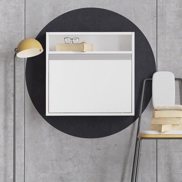 Optim vggskrivbord Vit - 64 x 20/62 cm