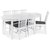 Sandhamn Matgrupp; ovalt bord med 6 st Sandhamn stolar i Grtt tyg + Flckborttagare fr mbler