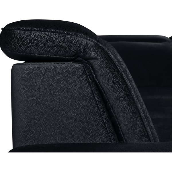 Canap d\\\'angle droit Darby - Noir