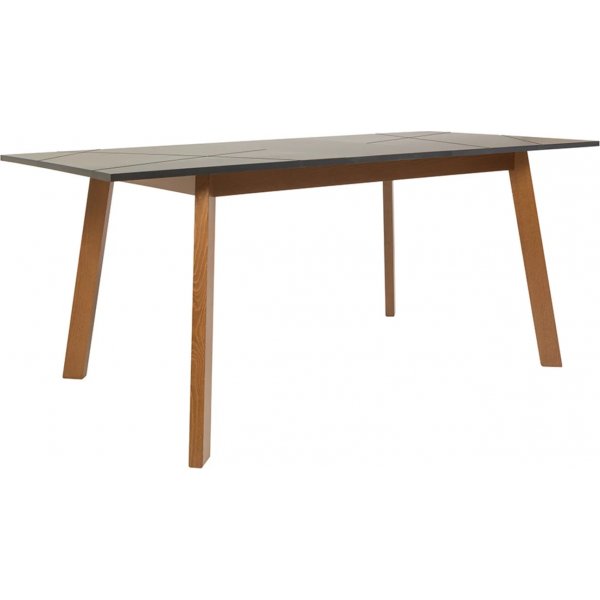 Table  manger ancienne 140-180 x 67,5 cm - Noir/Chne Stirling