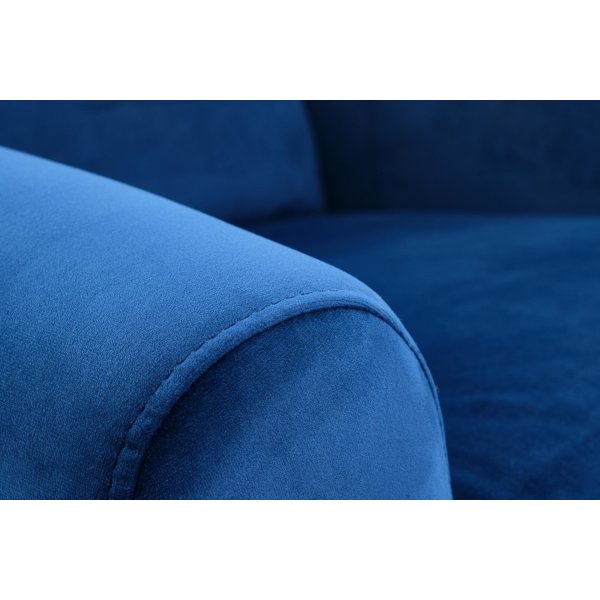 Fauteuil inclinable en tissu bleu Fauteuil inclinable en tissu bleu