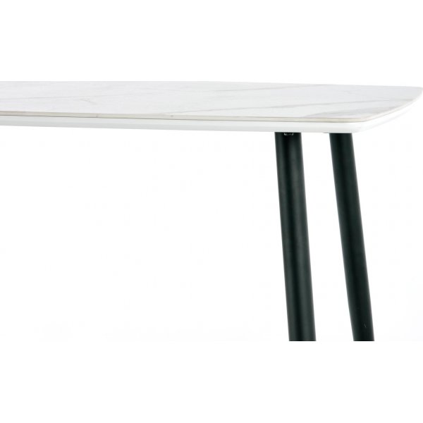 Table à manger Marco 120 x 70 cm - Marbre blanc/noir Table à manger Marco 120 x 70 cm - Marbre blanc/noir