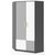 Armoire d'angle Jeffry - Graphite/gris clair