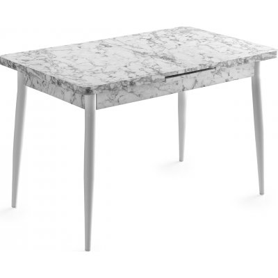 Anya matbord 120 cm - Vit marmor