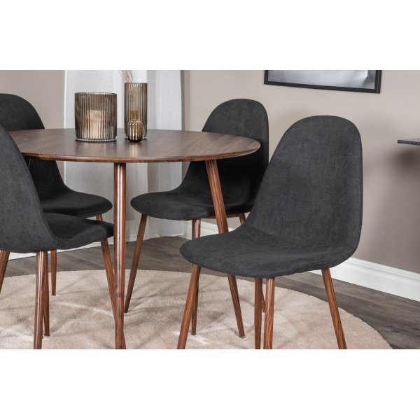 Matbord valnt 100 cm - Plaza