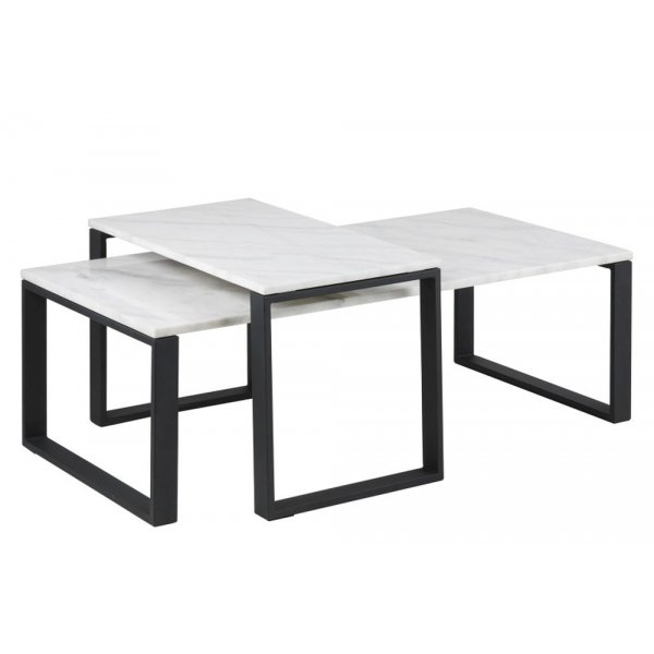 Katrine satsbord 115 x 69 cm - Marmor/svart