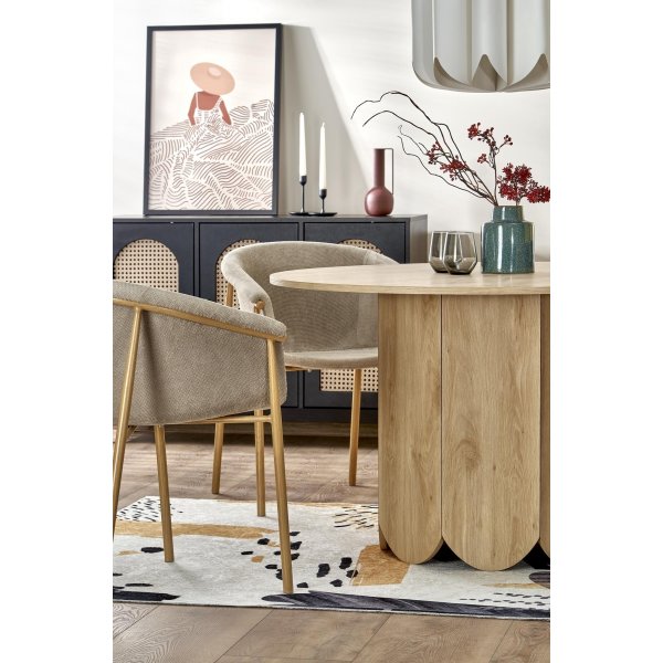 Table à manger ronde Hugo Ø120 cm - Chêne Table à manger ronde Hugo Ø120 cm - Chêne