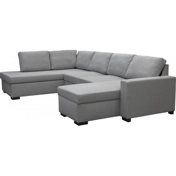 Soffa 309 cm ljusgrå - Solna + Fläckborttagare för möbler Soffa 309 cm ljusgrå - Solna + Fläckborttagare för möbler