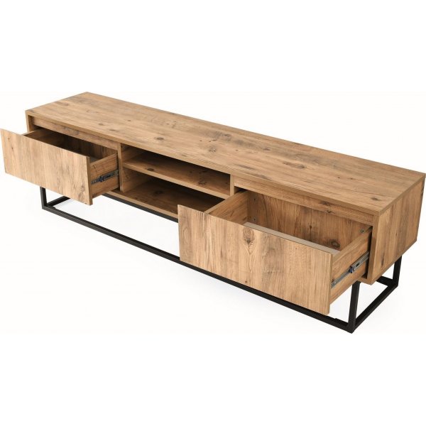 Belinda TV-bänk 140 cm - Svart/furu Belinda TV-bänk 140 cm - Svart/furu