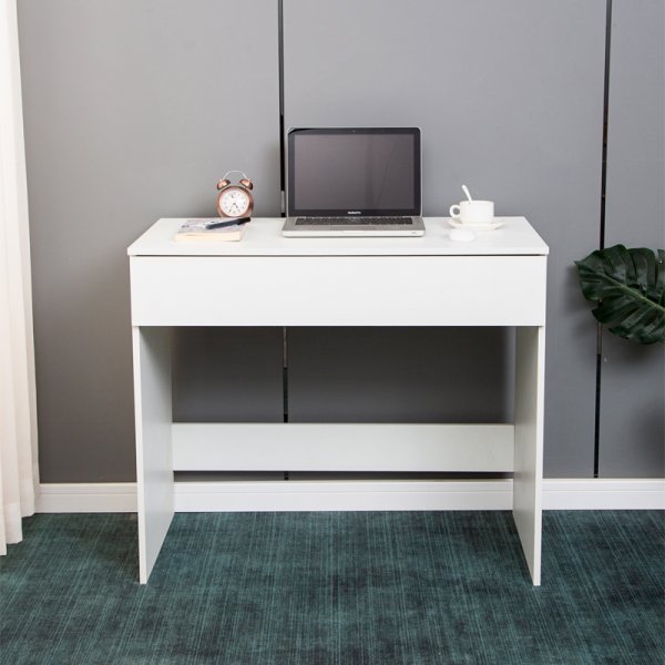 Witte kaptafel met opbergruimte 90 cm breed Witte kaptafel met opbergruimte 90 cm breed