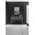 Table en relief Lux 120 x 30 cm - Anthracite/argent