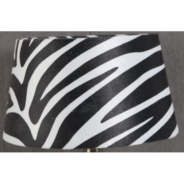 Velvet lampskrm 25 cm - Zebra