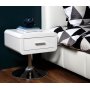 Comfort sngbord - Vit (Hgglans)/Krom