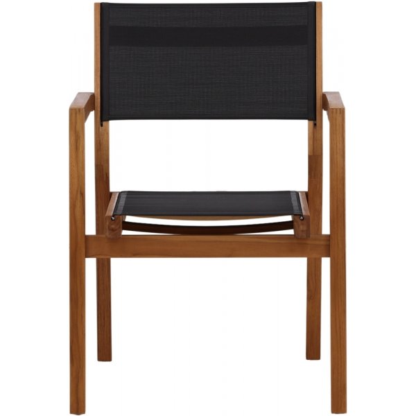 Venice matstol - Svart/Natur