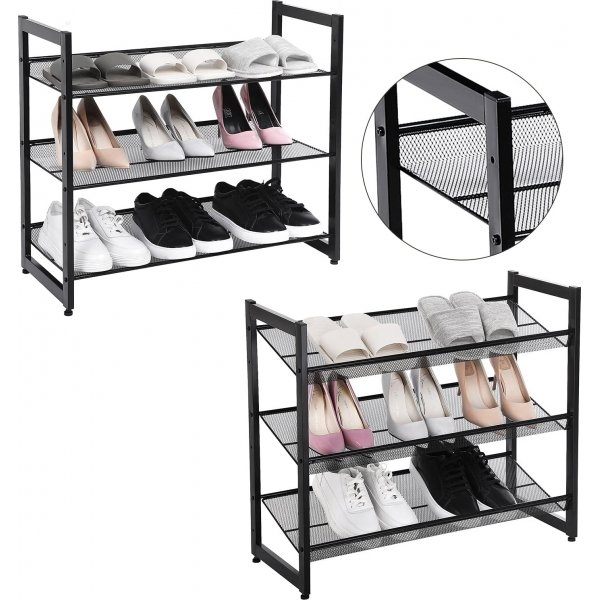 Etagère à chaussures Sibel noir 74 x 62,5 cm Etagère à chaussures Sibel noir 74 x 62,5 cm