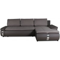 Kungsholmen bäddsoffa med divan höger - Grå / Brun PU Kungsholmen bäddsoffa med divan höger - Grå / Brun PU