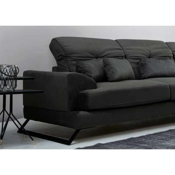 Canapé divan Frido - Anthracite Canapé divan Frido - Anthracite