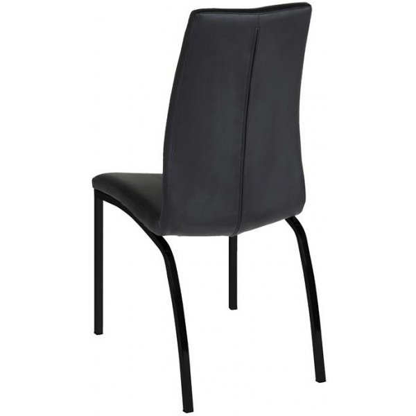 Chaise de salle à manger Asama - PU noir Chaise de salle à manger Asama - PU noir