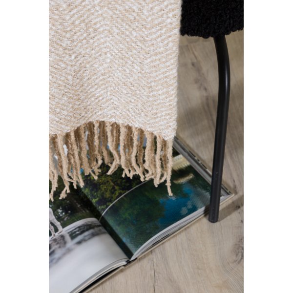 Ljung pläd 130x170 cm - Beige/vit Ljung pläd 130x170 cm - Beige/vit