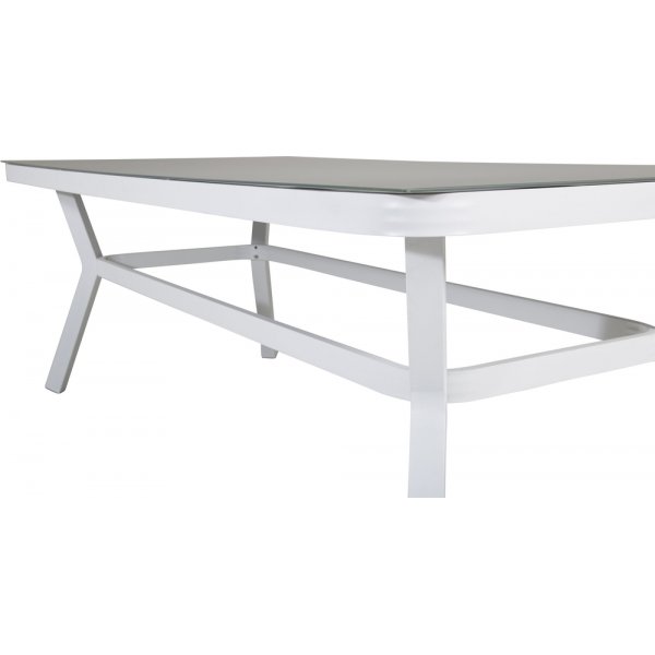 Table  manger Virya 200 x 100 cm - Gris/Blanc