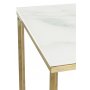 Palasso soffbord 110 cm - Mssing / Marmorerat glas + Textilskydd fr mbler