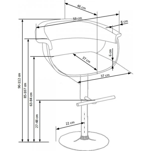 Tabouret de bar triple - Noir Tabouret de bar triple - Noir