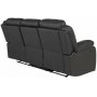 Mozart 3-sits Reclinersoffa - Svart PU