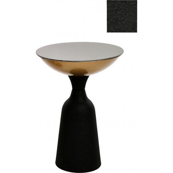 Chalice sidobord 56 cm - Svart/guld