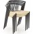 Cadeira 515 stapelbar svart matstol med repsits
