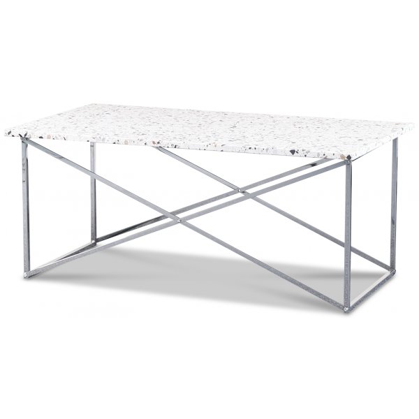 Terrazzo soffbord 110x60 cm - Cosmos Terrazzo & underrede Paladium krom Terrazzo soffbord 110x60 cm - Cosmos Terrazzo & underrede Paladium krom