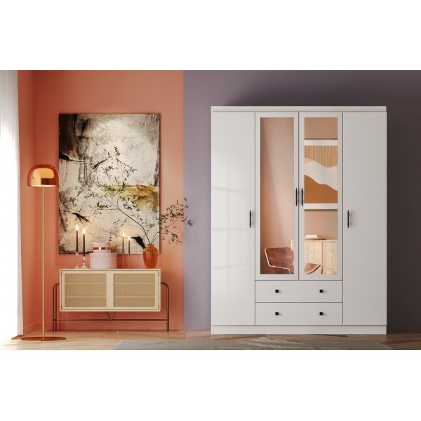 Armoire Lavinia 140 x 50 x 210 cm - Blanc