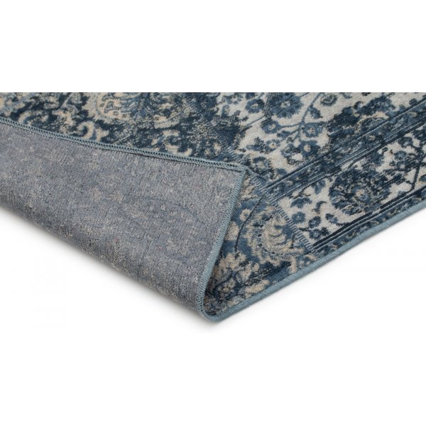 Tapis Viscose Patch Casablanca - Bleu Tapis Viscose Patch Casablanca - Bleu