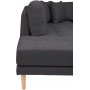 Lido U-soffa med ppen avslut - Mrkgr