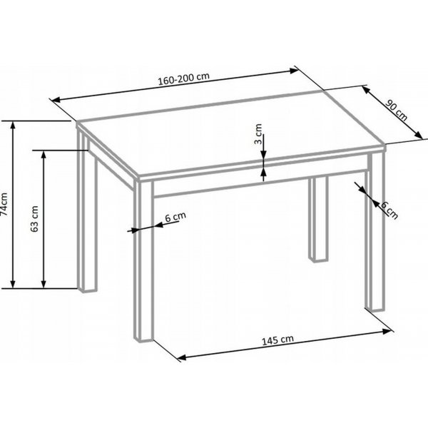 Table à manger Alice 160-200 cm - Wengé Table à manger Alice 160-200 cm - Wengé
