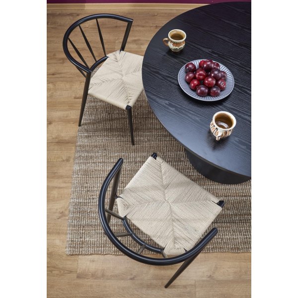 Table à manger Ginter Ø120 cm - Noir Table à manger Ginter Ø120 cm - Noir