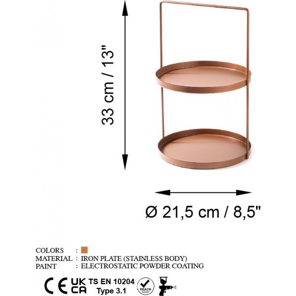 Plat décoratif Tilos - Cuivre Plat décoratif Tilos - Cuivre