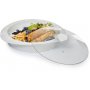 Serveringsfat med lock - Vit