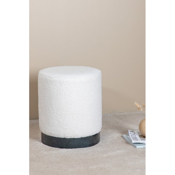 Remi sittpuff - Vit teddy