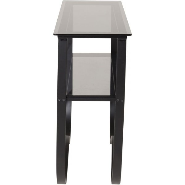 Table console Algustorp 117 x 33,5 cm - Noir/verre Table console Algustorp 117 x 33,5 cm - Noir/verre