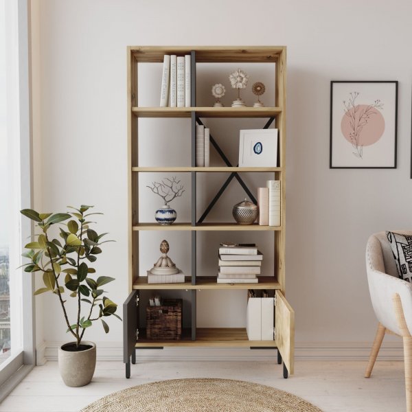 Bruno bokhylla - Felt/antracit