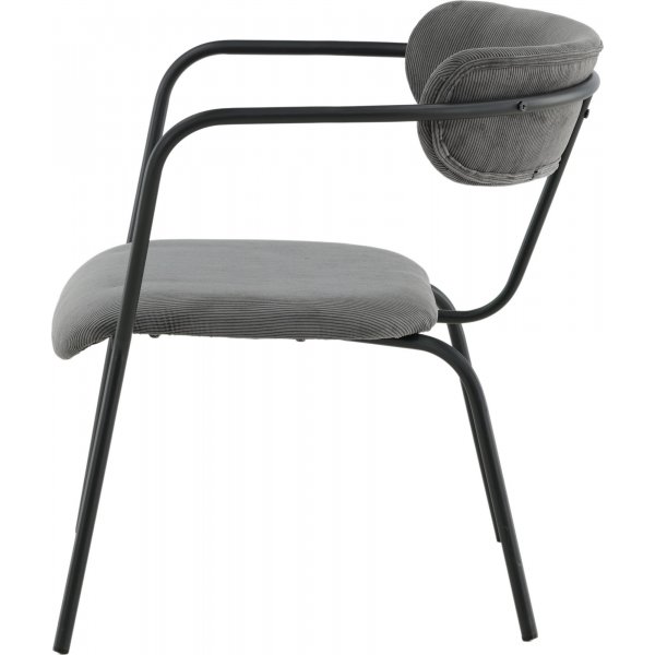 Fauteuil Shaun - Velours côtelé gris Fauteuil Shaun - Velours côtelé gris