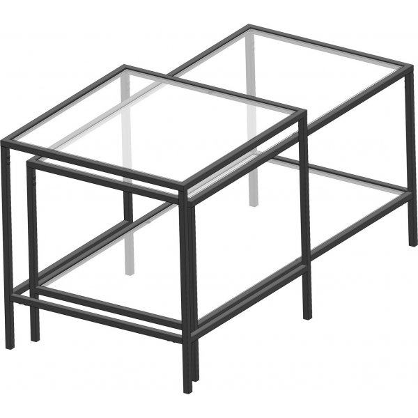 Table de travail Sevay 50/90 x 50/45 cm - Noir