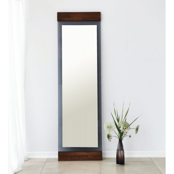 Murano vloerspiegel - Walnoot/rook