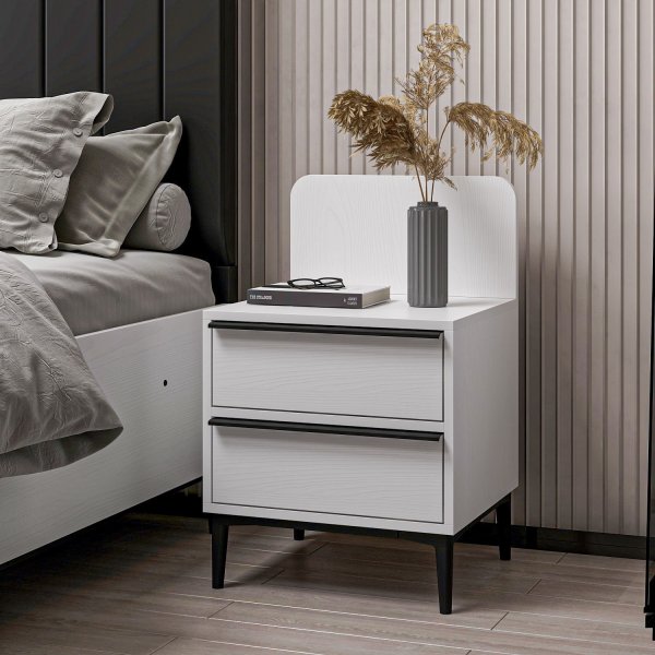 Verhoogd nachtkastje - Wit