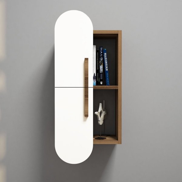 Rose wandplank - Walnoot/wit Rose wandplank - Walnoot/wit