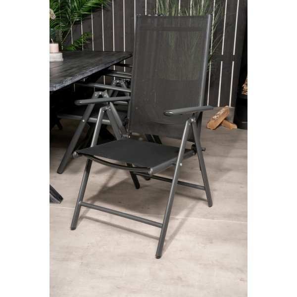 Rives utematgrupp med 6 st Break stolar - Svart