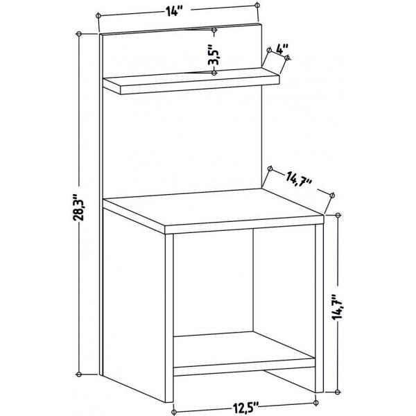 Table de chevet Ullman - Chêne Table de chevet Ullman - Chêne