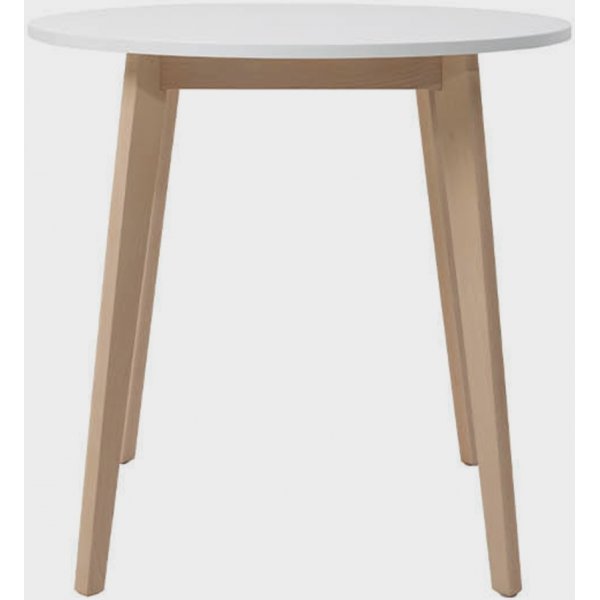 Table  manger Keita 80 cm - Blanc/chne sonoma