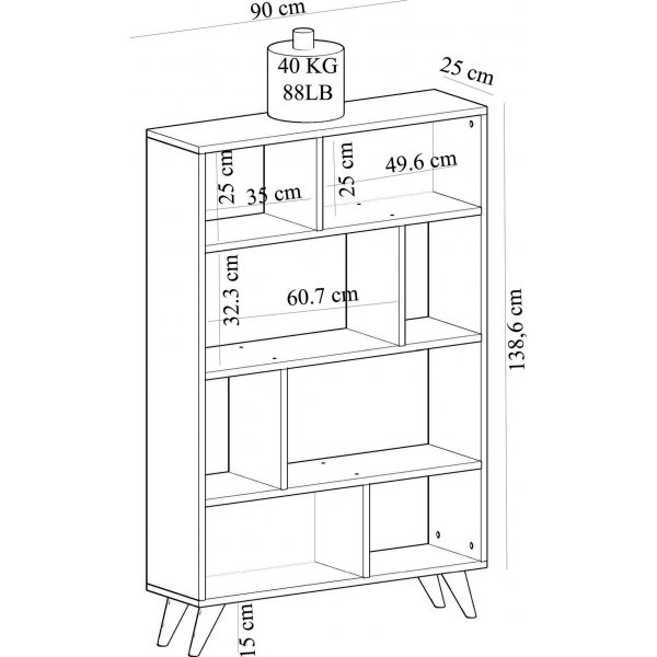 Harby bokhylla - Vit Harby bokhylla - Vit